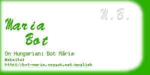maria bot business card