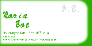 maria bot business card